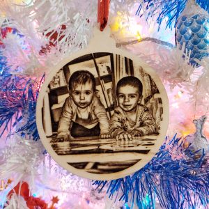 Boccia di Natale in legno